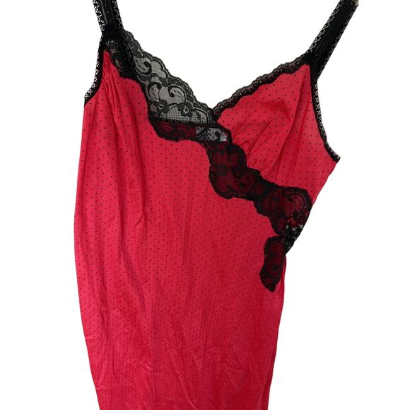 Y2K Vanity Fair M Slip Dress Lingerie Satin Lace Coquette Whimsigoth- Rare - Picture 3 of 8